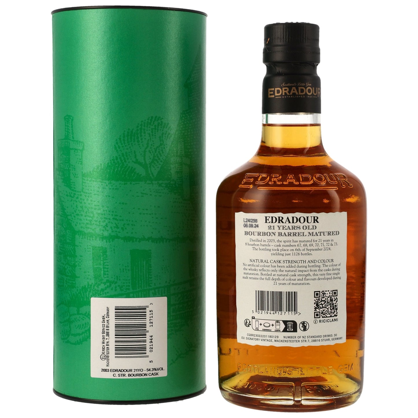 Edradour 21 2003/2024 - Cask Strength - Bourbon Barrels