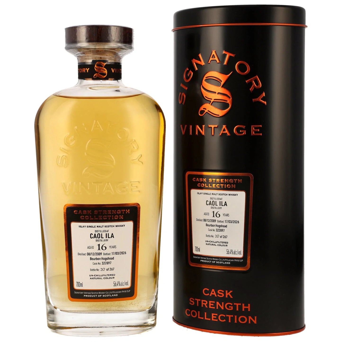 Caol Ila 16 2009/2026 - Signatory Vintage Cask Strength Collection - Bourbon Cask #322897