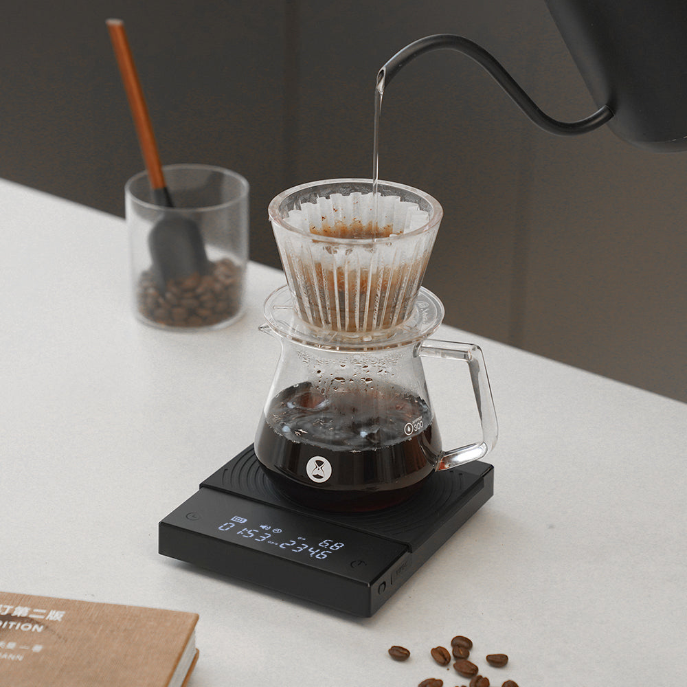Timemore Black Mirror Basic 2 digitale Kaffeewaage mit Flow Rate und USB C