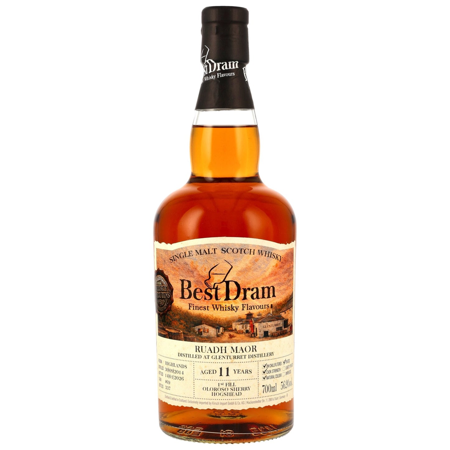 Glenturret (Ruadh Maor) 11 2014/2026 - Best Dram - 1st Fill Oloroso Sherry Hogshead #69