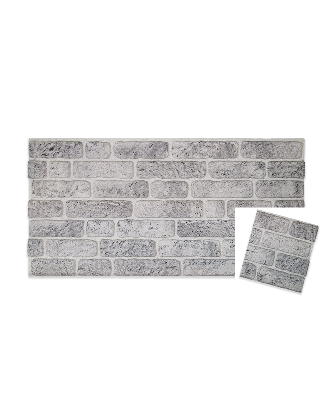 Wandverkleidung Steinoptik 50×100×2 cm | 3D Wandpaneele aus Styropor | White Grey L-1702