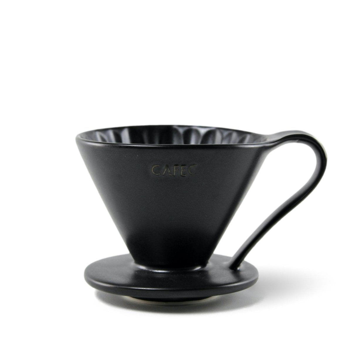 CAFEC Arita-yaki Flower Dripper Matt-Schwarz