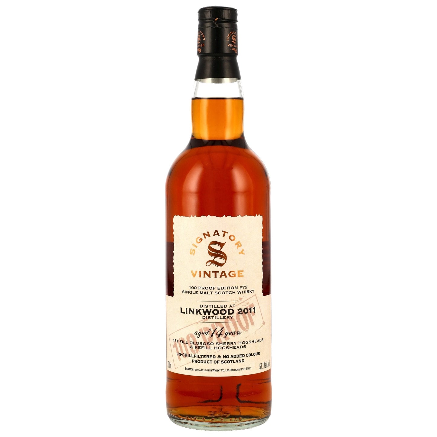 Linkwood 14 2011/2026 - Signatory Vintage - 100 PROOF #72