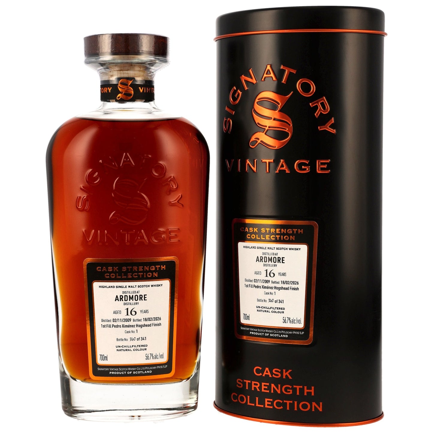 Ardmore 16 2009/2026 - Signatory Vintage Cask Strength Collection - 1st Fill PX Sherry Cask Finish #1