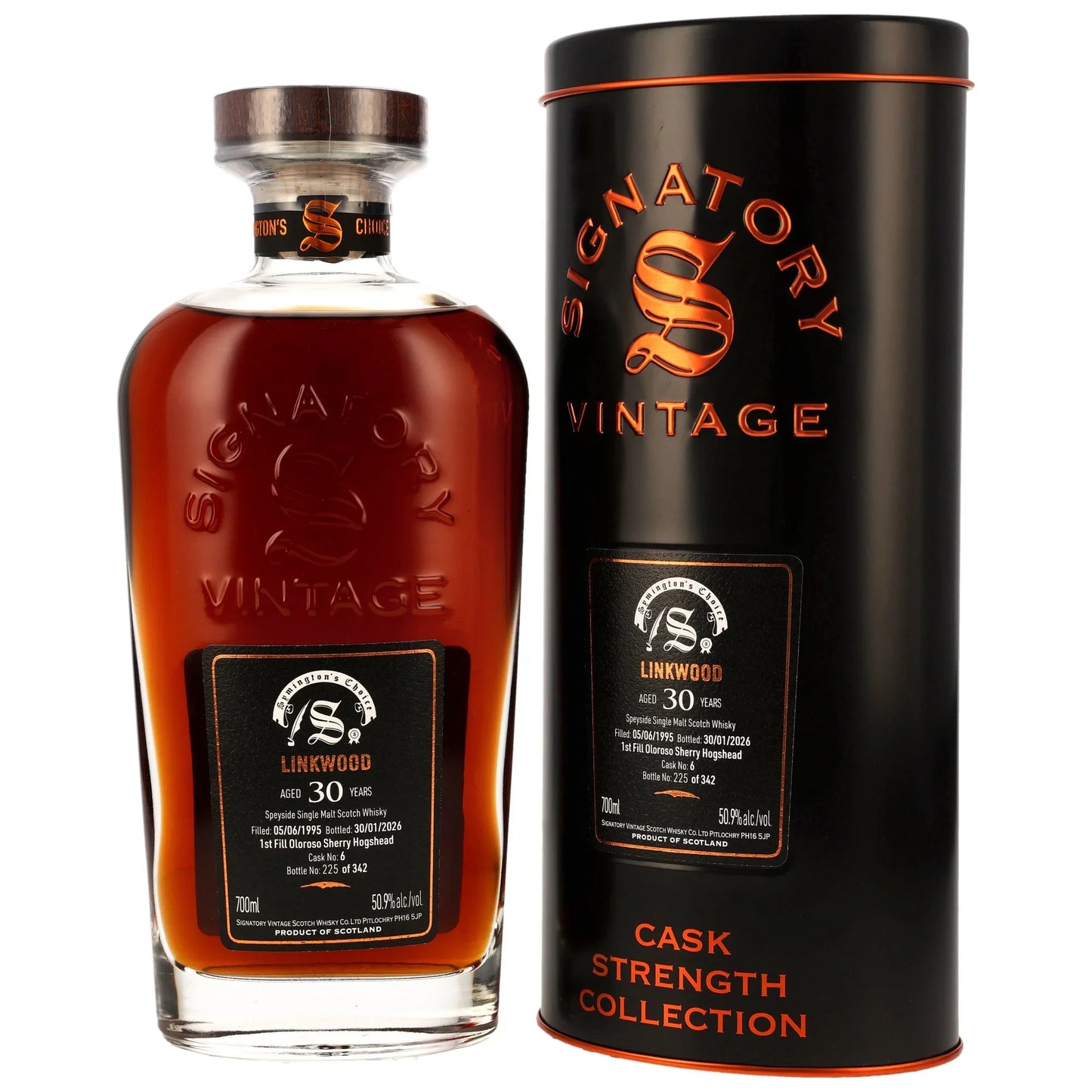 Linkwood 30 1995/2026 - Signatory Vintage Symingtons Choice - First Fill Oloroso Sherry Hogshead #6