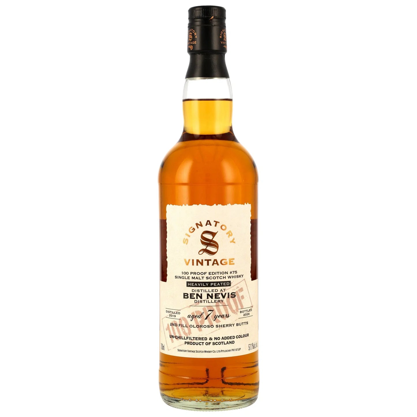 Ben Nevis 7 2019/2026 - Signatory Vintage - 100 PROOF #75