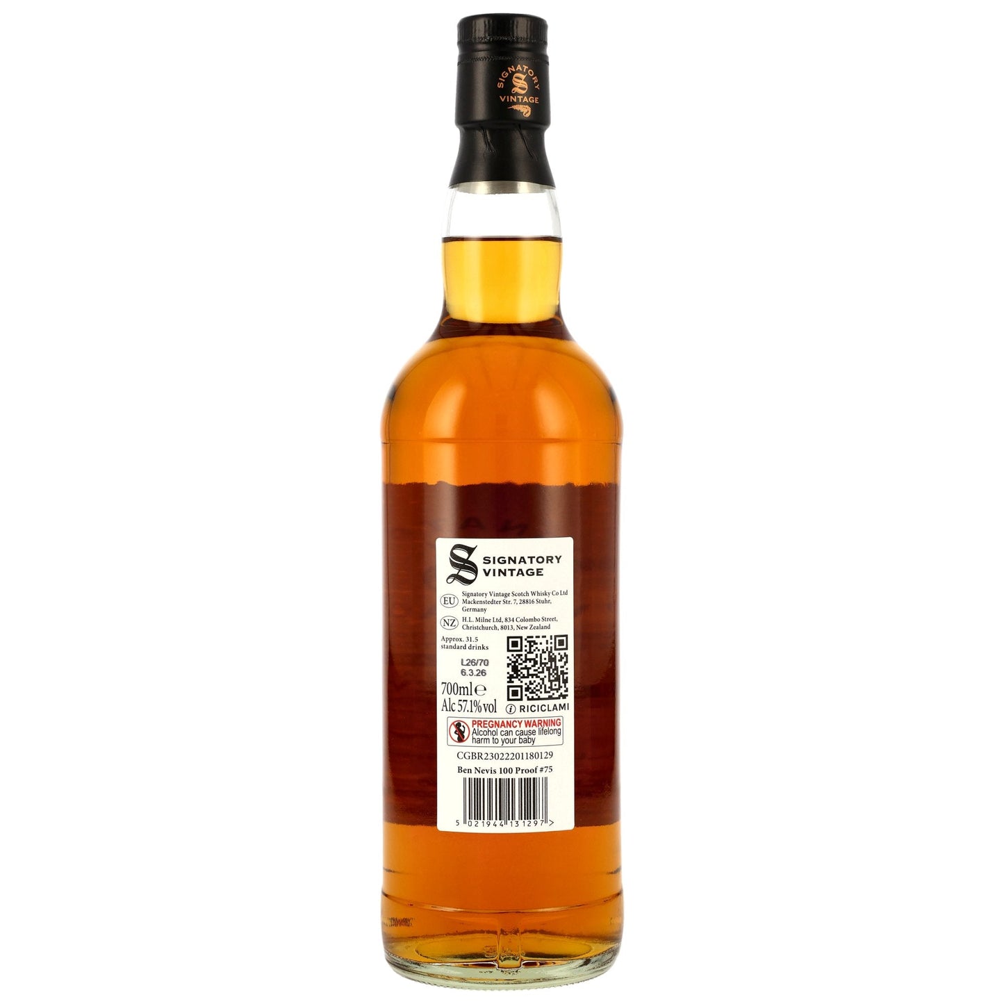 Ben Nevis 7 2019/2026 - Signatory Vintage - 100 PROOF #75