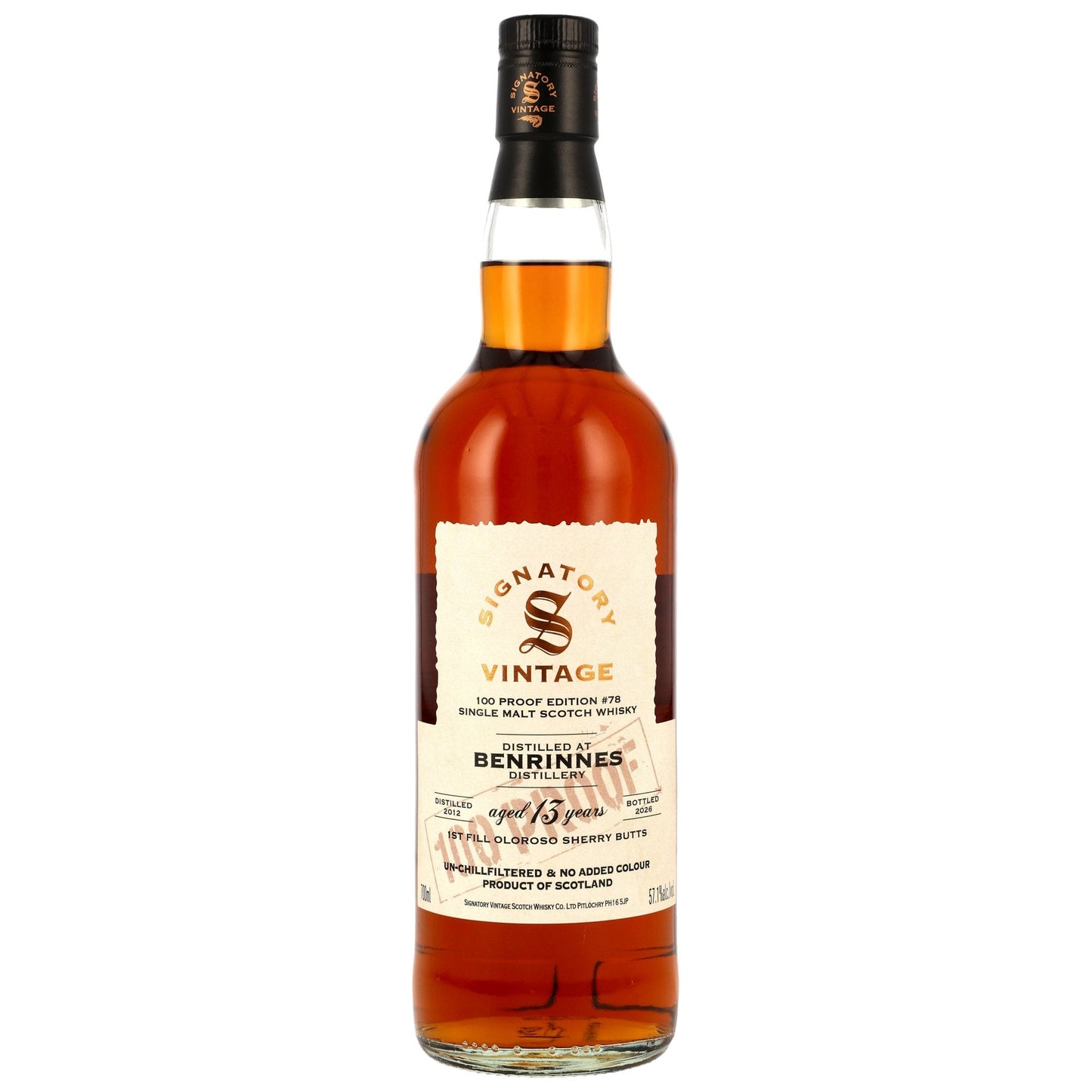 Benrinnes 13 2012/2026 - Signatory Vintage - 100 PROOF #78