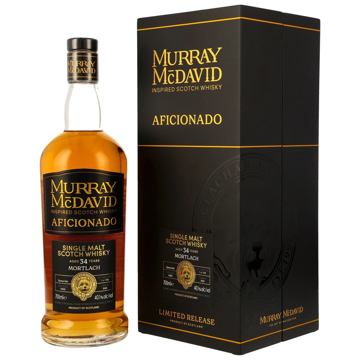 Mortlach 34 1989/2025 - Aficionado Murray McDavid - 1st Fill PX Sherry Octave Finish