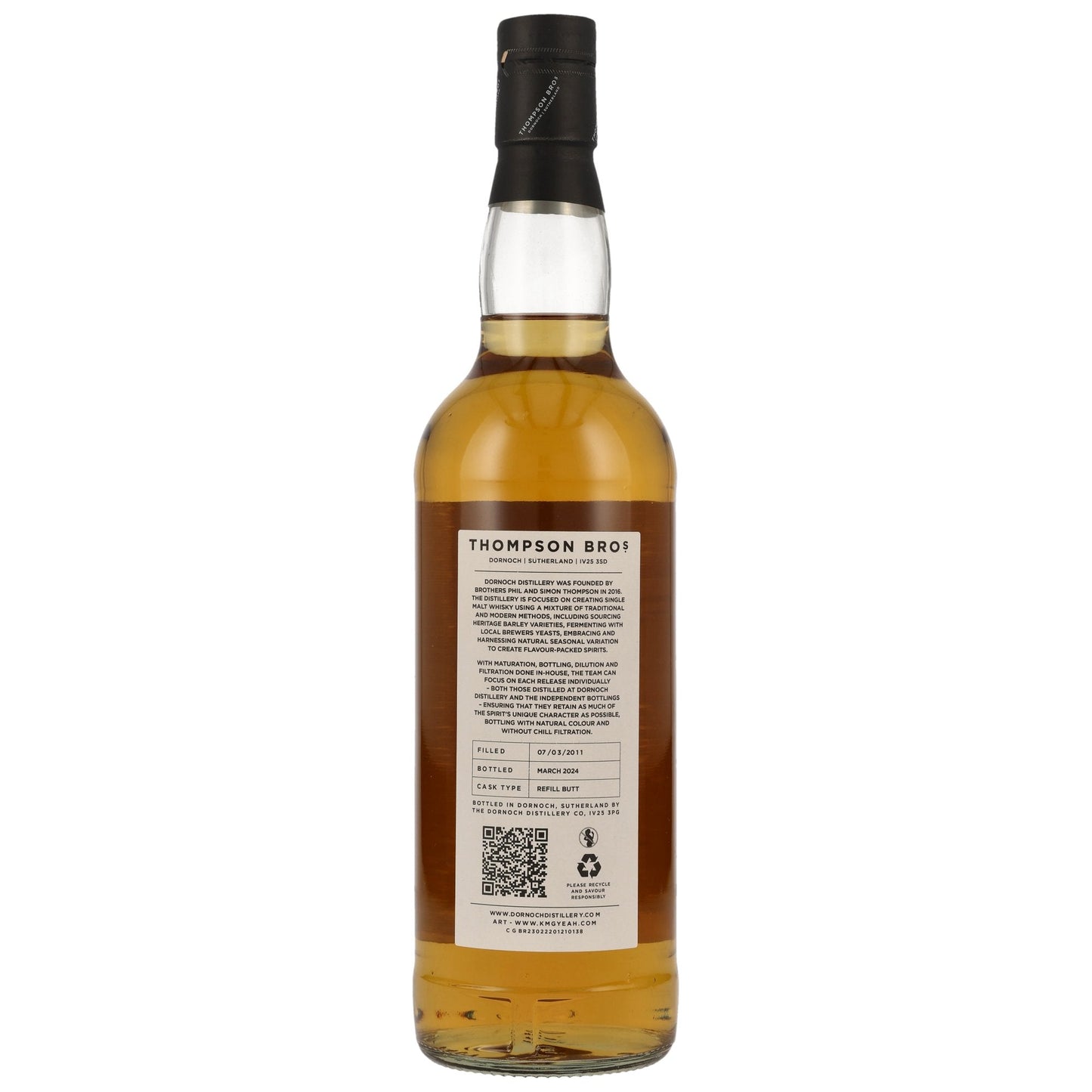Royal Brackla 13 2011/2024 - Thompson Bros. - Refill Butt