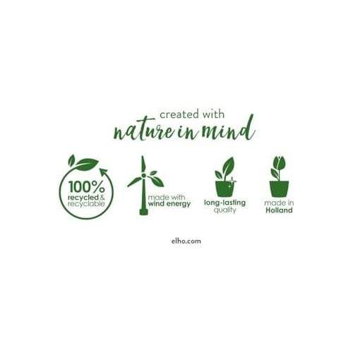 elho Greenville Easy Hanger 19.5 - Blumentopf für Balkon - 100% recyceltem Plastik - Ø 19.5 x H 23.7 cm - Schwarz/Living Schwarz