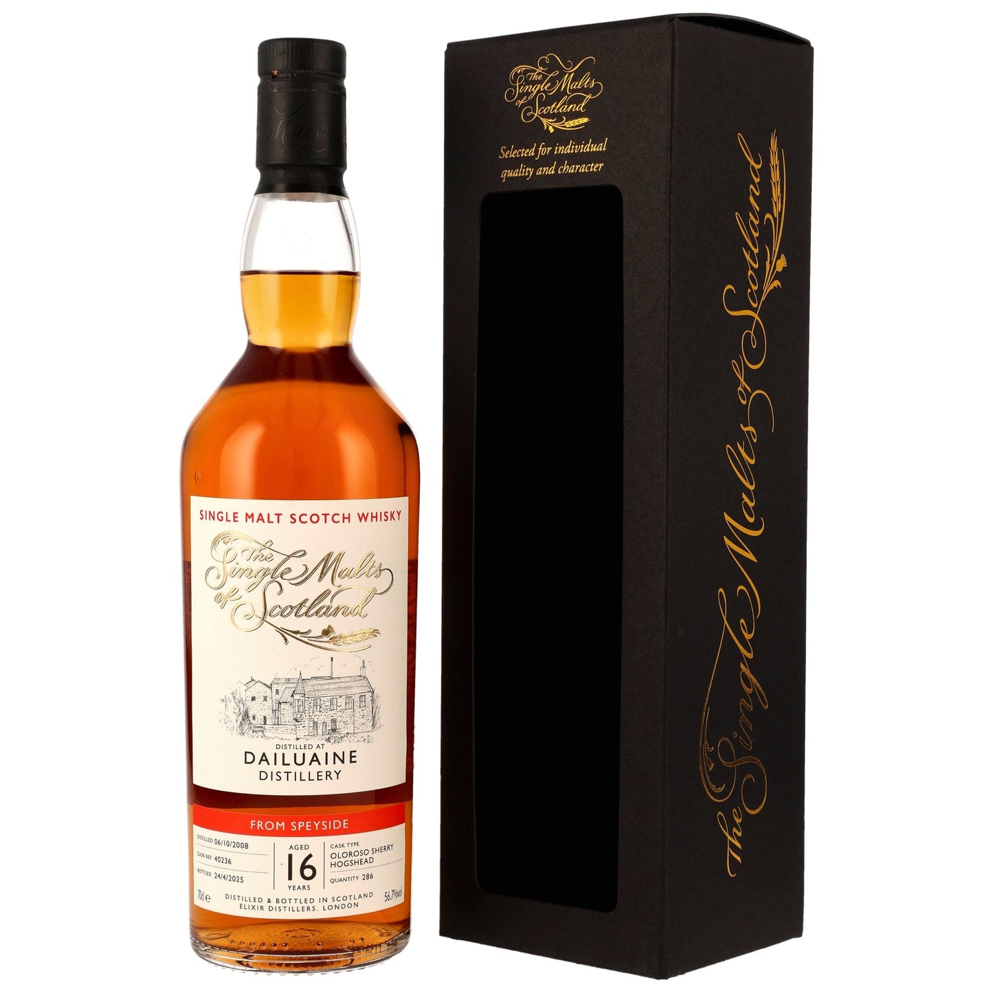 Dailuaine 16 2008/2025 - The Single Malts of Scotland (SMoS) - Oloroso Sherry Hogshead #40236