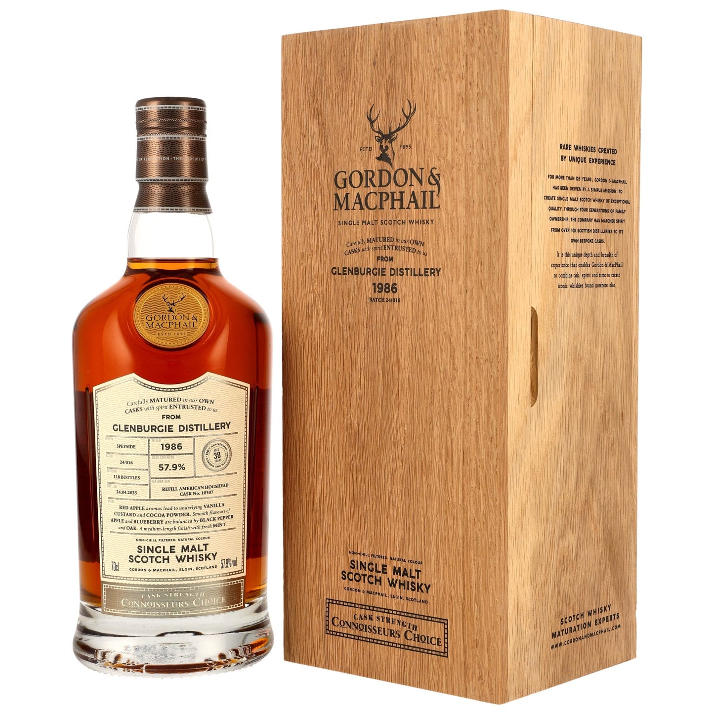 Glenburgie 38 1986/2025 - Gordon & MacPhail Connoisseurs Choice - Refill American Hogshead #10307