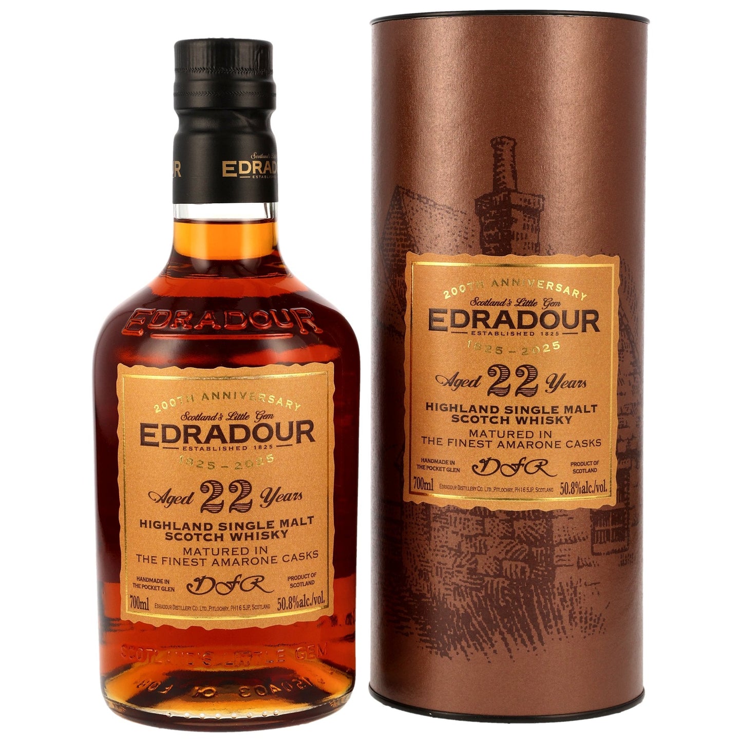 Edradour 22 2003/2025 - 200th Anniversary - Amarone Dal Forno Romano Casks #1001-1005