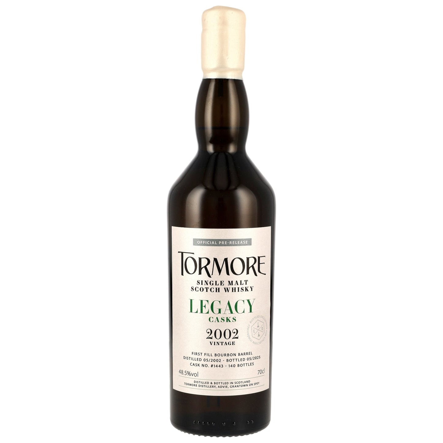 Tormore 22 2002/2025 - Legacy Casks - 1st Fill Bourbon Barel #1443