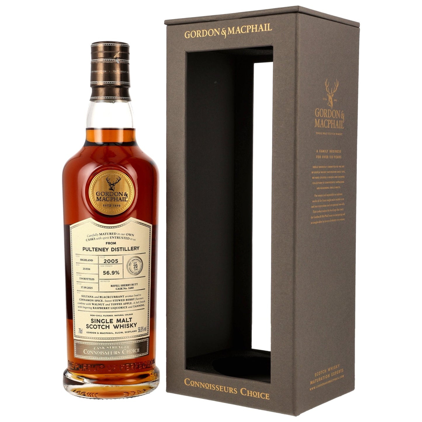Pulteney 20 2005/2025 - Gordon & MacPhail - Refill Sherry Butt #1680