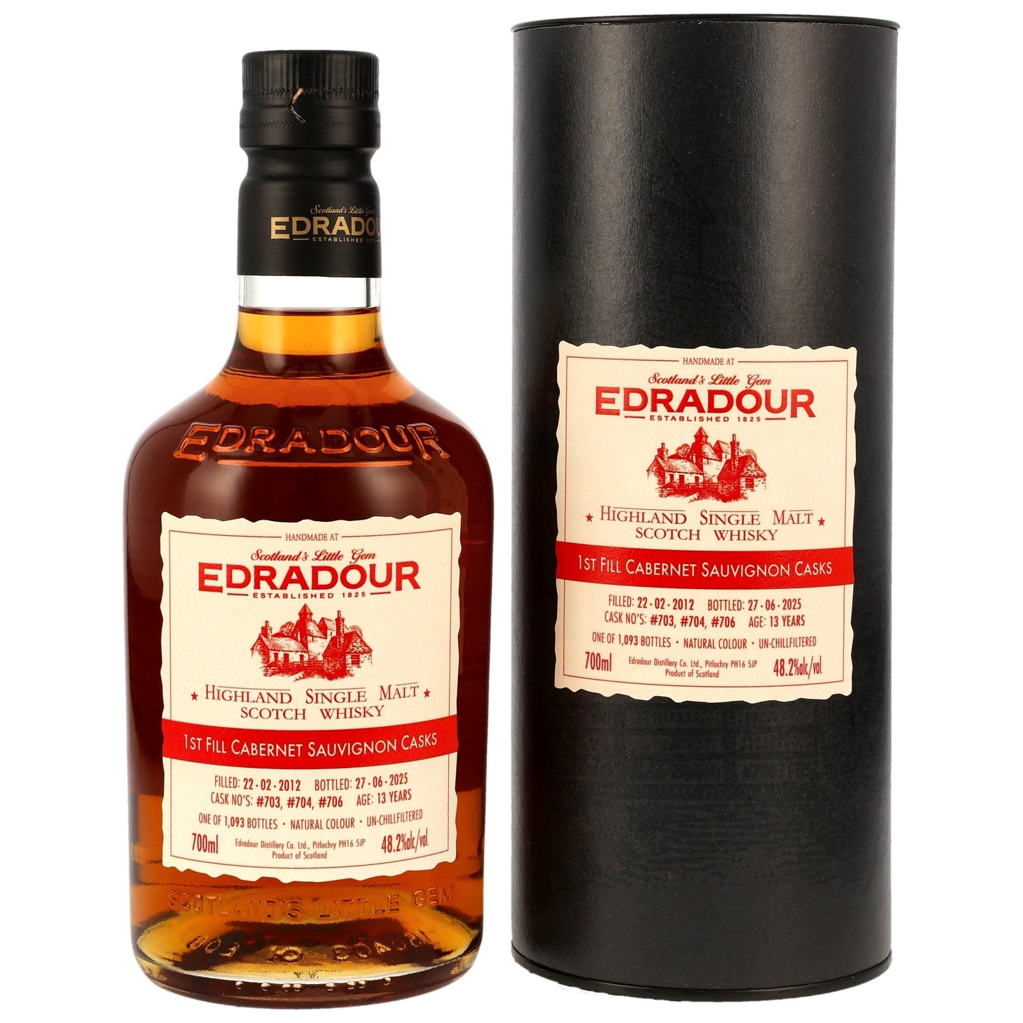 Edradour 13 2012/2025 - St. Michael Eppan - 1st Fill Cabernet Sauvignon Casks #703+704+706