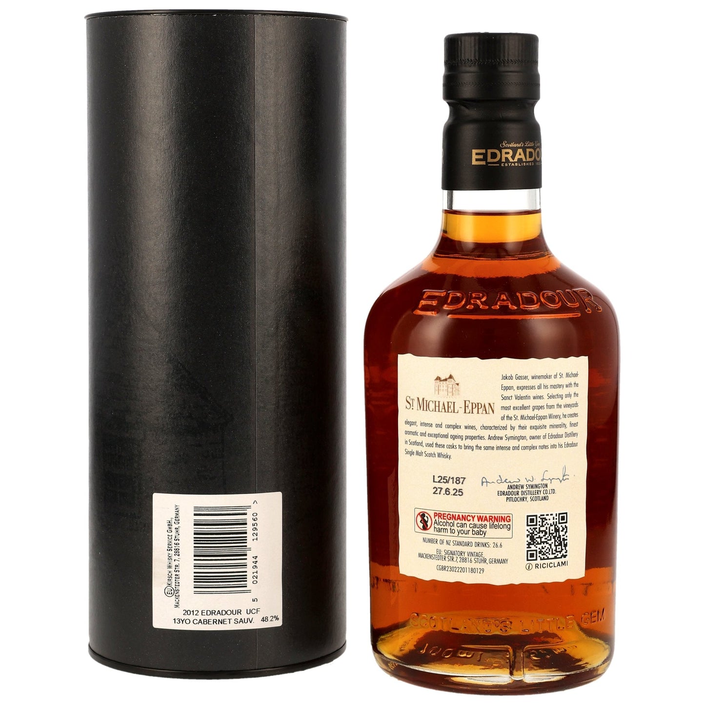 Edradour 13 2012/2025 - St. Michael Eppan - 1st Fill Cabernet Sauvignon Casks #703+704+706