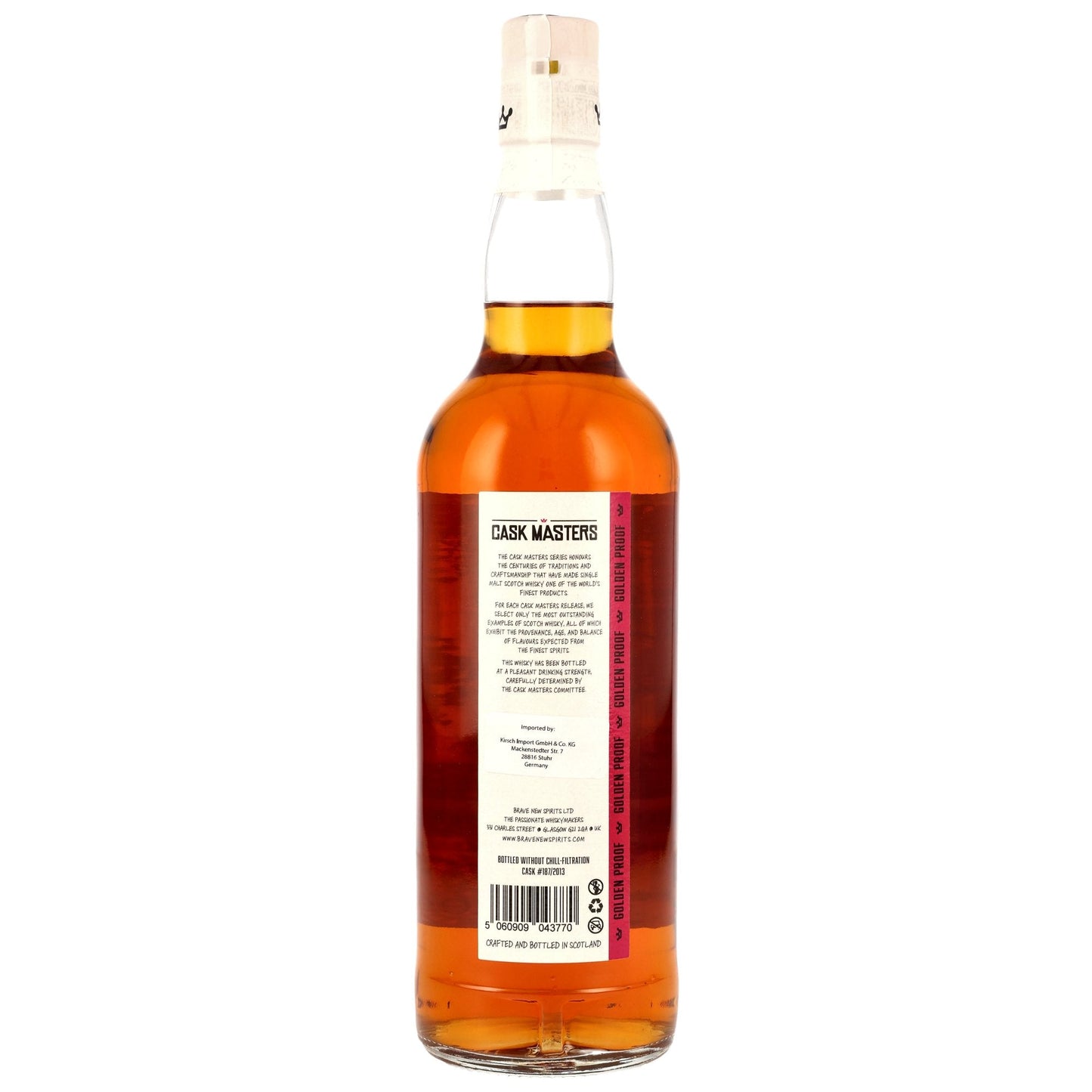 Tullibardine 12 2013/2025 - Cask Masters (Brave New Spirits) - 1st Fill Bourbon Barrel #187/2013