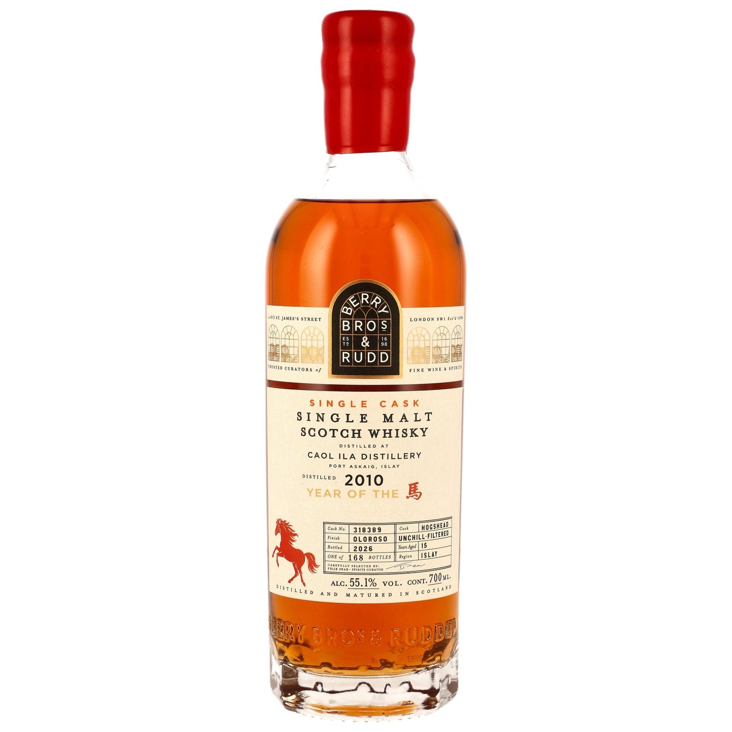 Caol Ila 15 2010/2026 - Berry Bros and Rudd Year of the Horse - Oloroso Sherry Cask Finish #318389