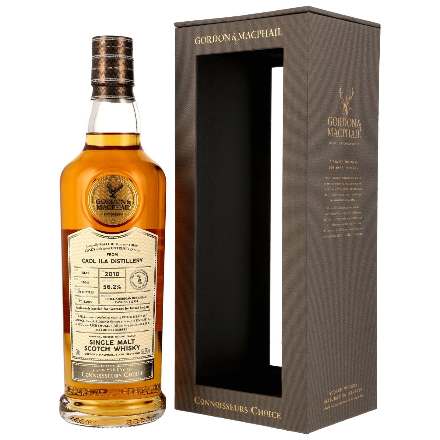 Caol Ila 15 2010/2025 - Gordon & MacPhail - Refill American Hogahead #313534