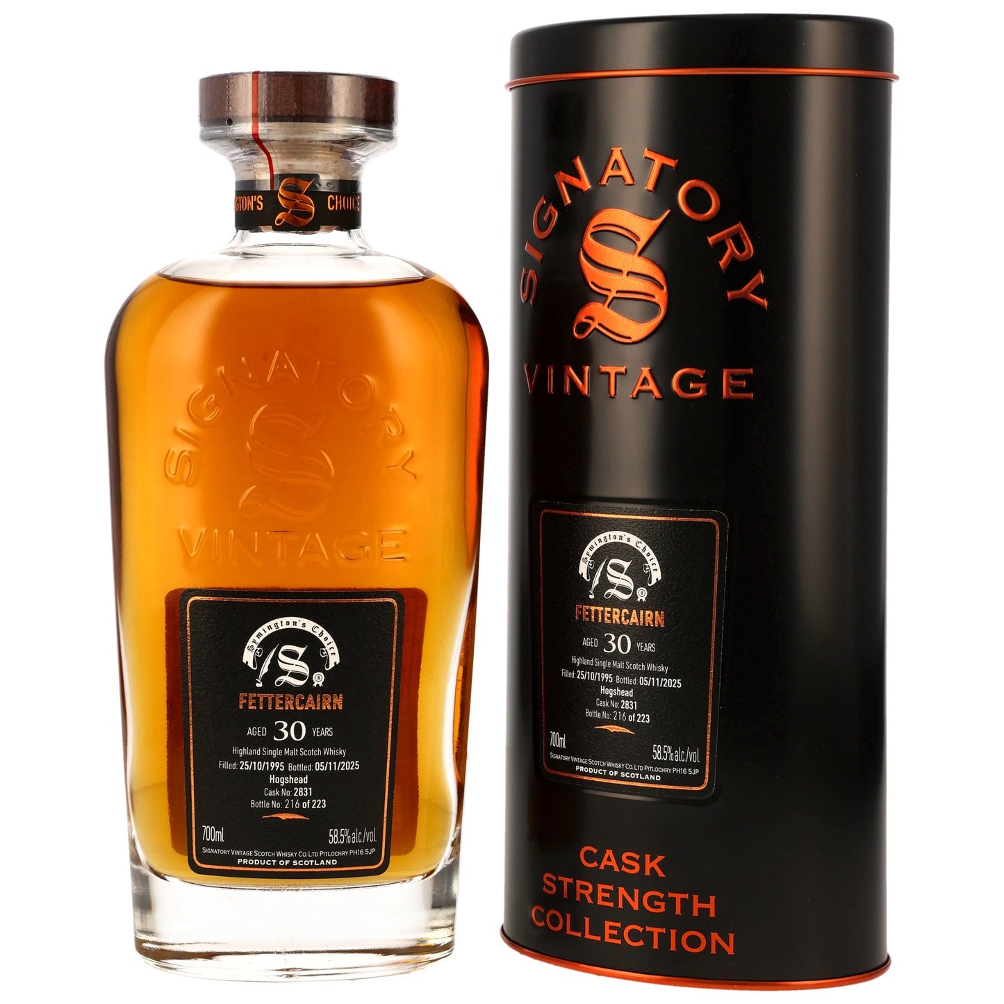 Fettercairn 30 1995/2025 - Signatory Vintage Symingtons Choice - Hogshead #2831