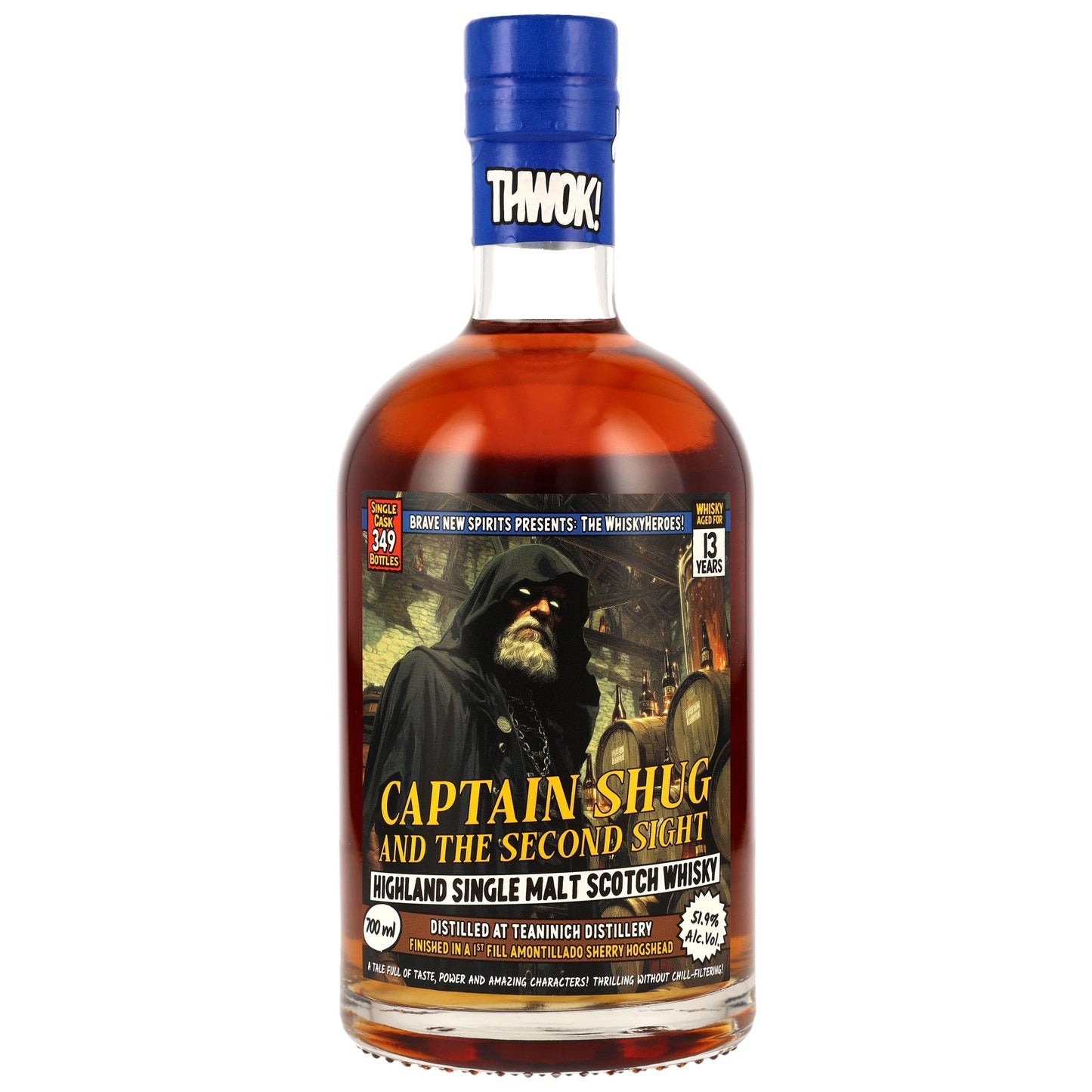 Teaninich 13 2012/2025 - Whisky Heroes: Captain Shug and the Second Sight - First Fill Amontillado Sherry Hogshead