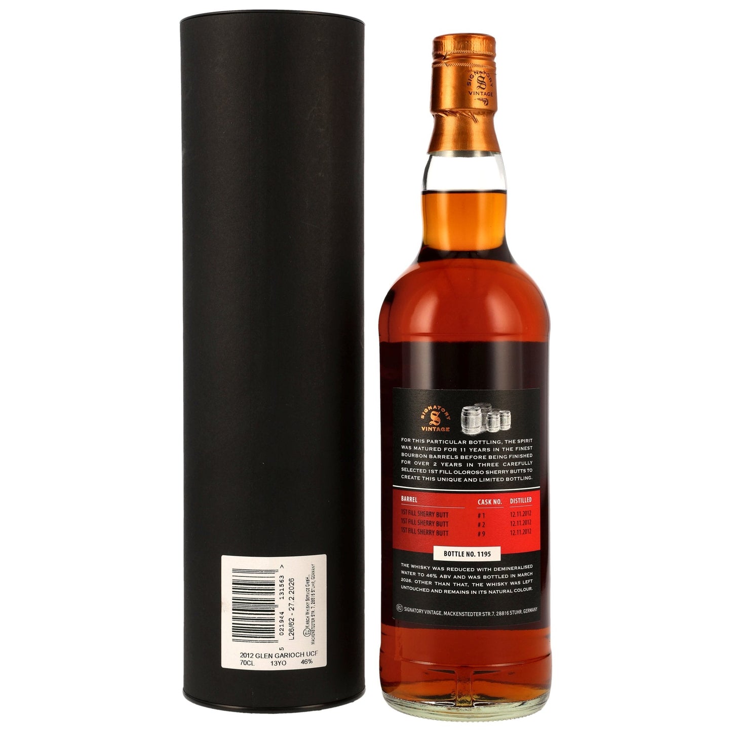 Glen Garioch 13 2012/2026 - Signatory Vintage - 1st Fill Oloroso Sherry Butts Finish #1,2 + 9