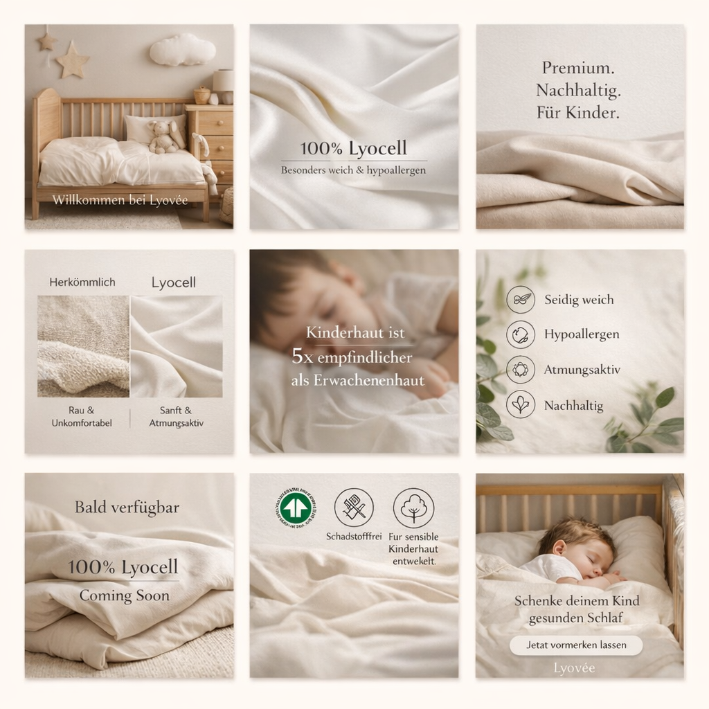 Premium Lyocell Kinderbettwäsche 100% TENCEL