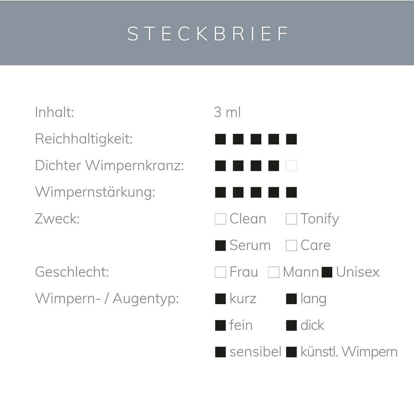 Wimpern- und Augenbrauenserum