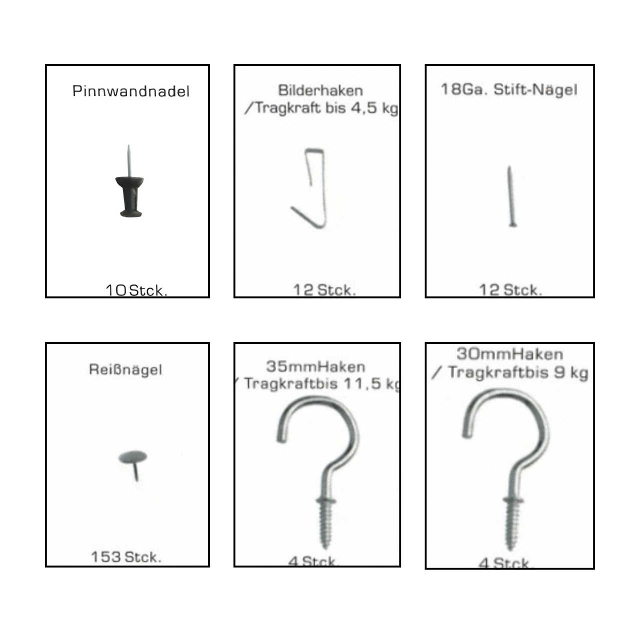 Haushaltssortiment Set 610-tlg - Schrauben Dübel Nägel & Haken 610-tlg