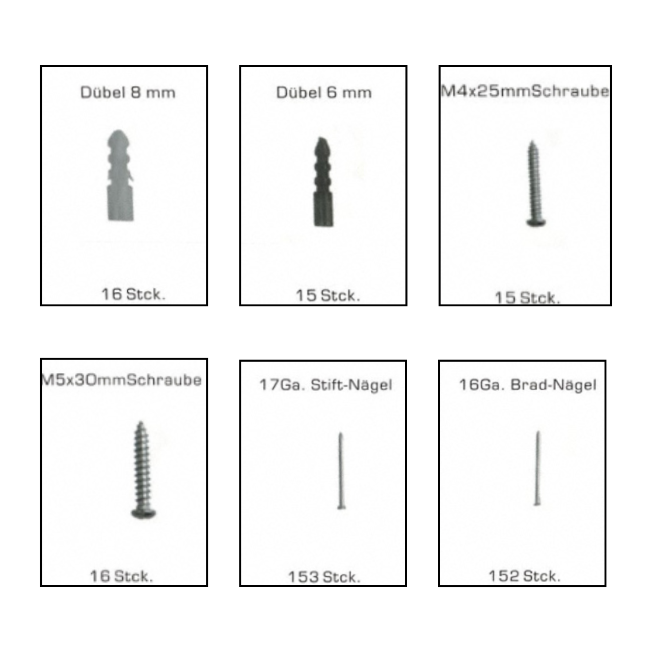 Haushaltssortiment Set 610-tlg - Schrauben Dübel Nägel & Haken 610-tlg