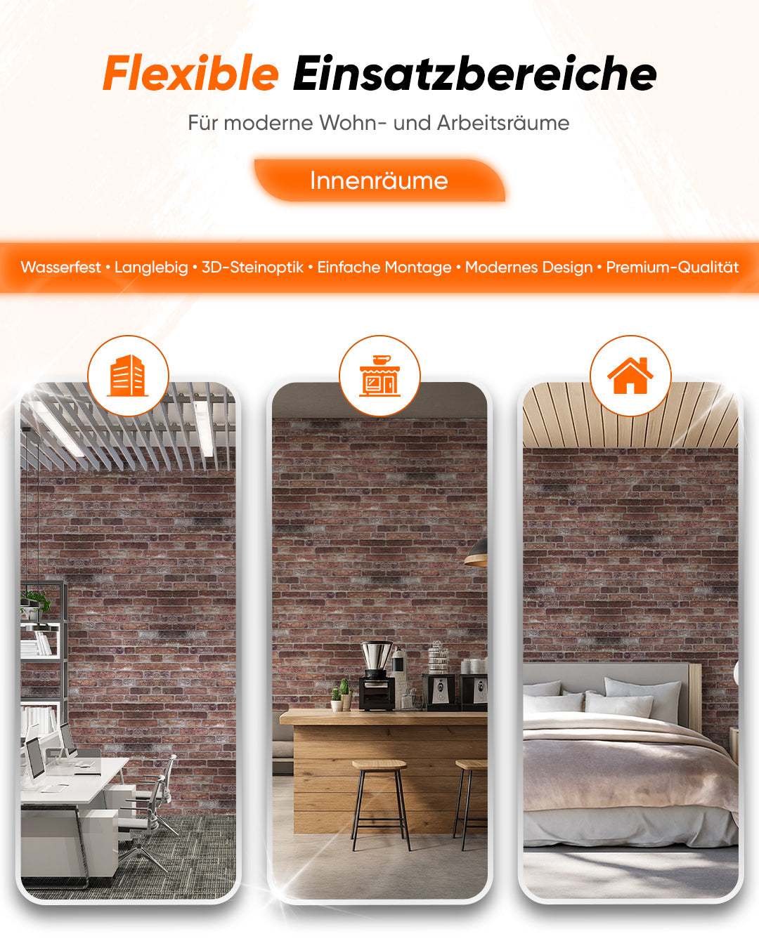 Wandverkleidung Steinoptik 50×100×2 cm | 3D Wandpaneele aus Styropor | Old Castle L-1907