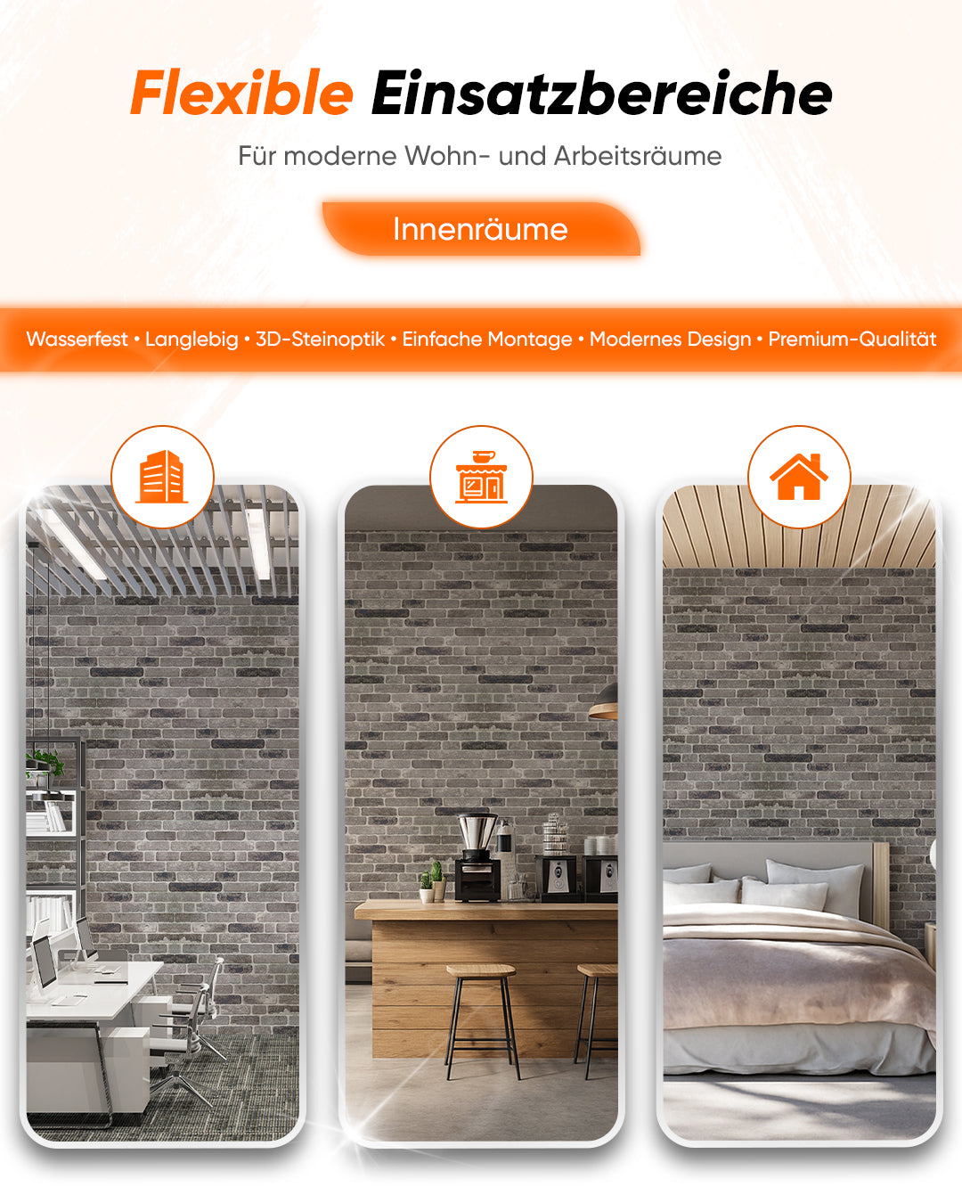 Wandverkleidung Steinoptik 50×100×2 cm | 3D Wandpaneele aus Styropor | Path Of Gray L-1926