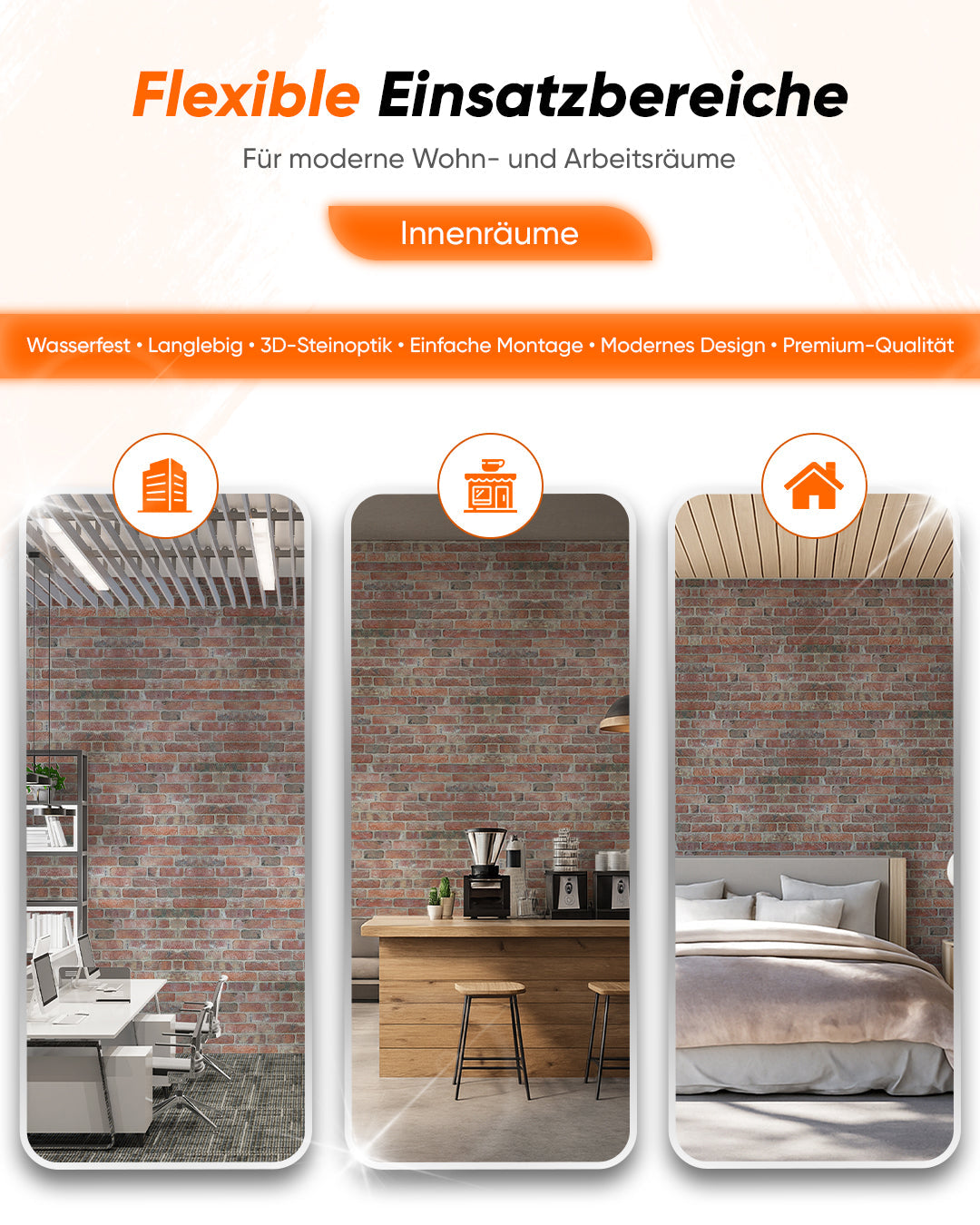 Wandverkleidung Steinoptik 50×100×2 cm | 3D Wandpaneele aus Styropor | Stone Bridge L-1902