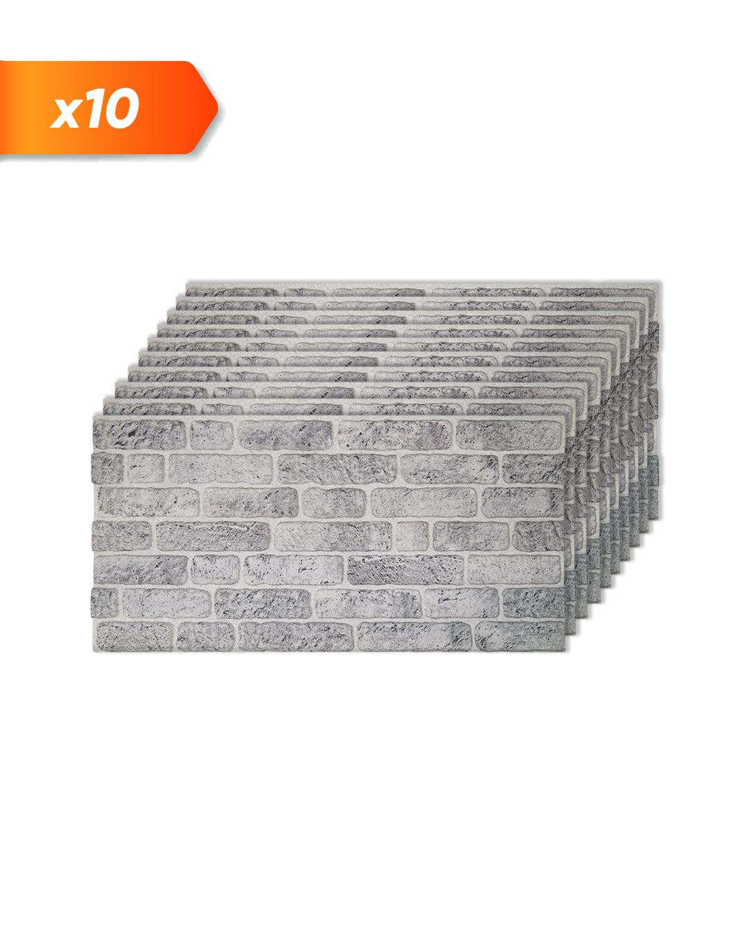 Wandverkleidung Steinoptik 50×100×2 cm | 3D Wandpaneele aus Styropor | White Grey L-1702