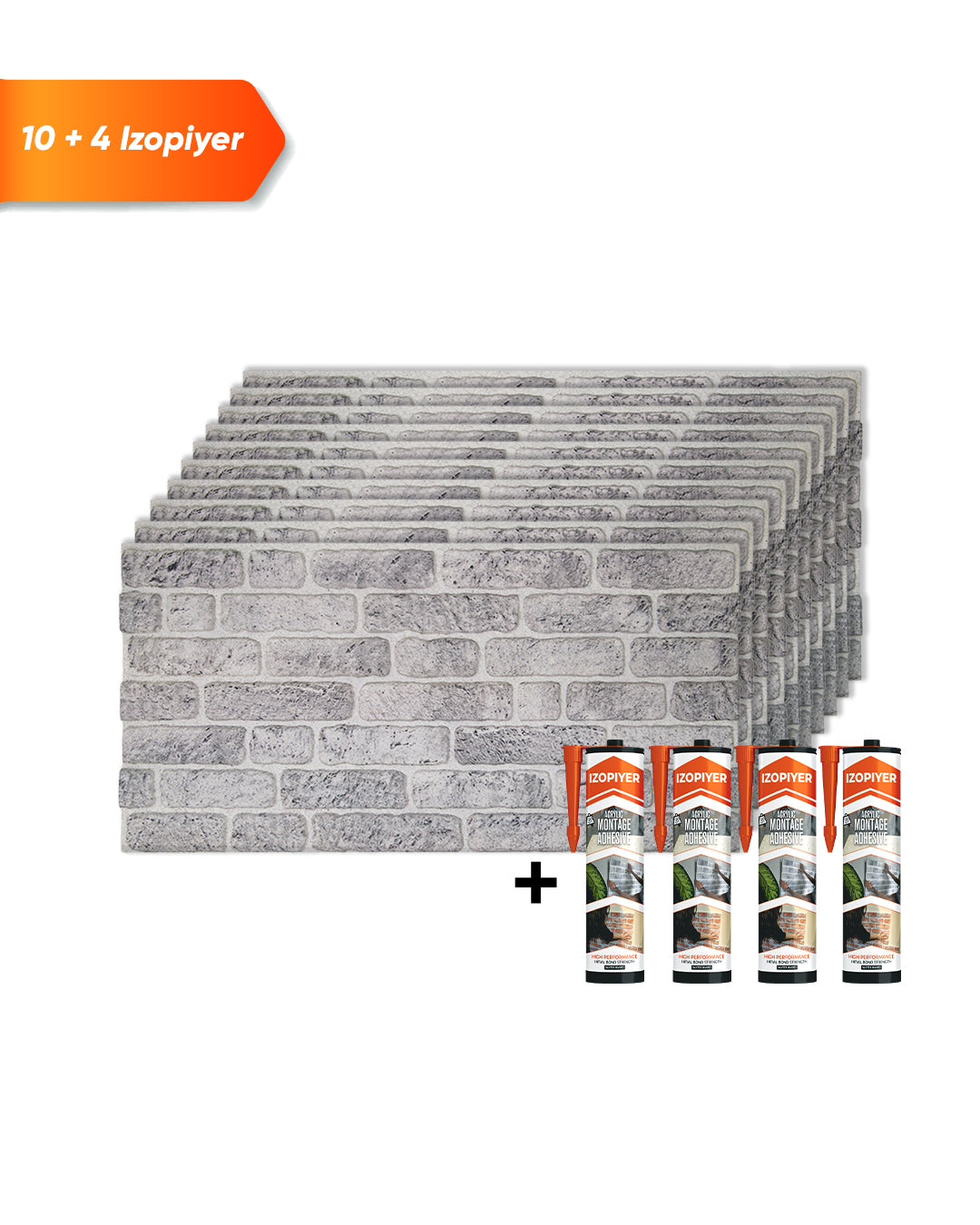 Wandverkleidung Steinoptik 50×100×2 cm | 3D Wandpaneele aus Styropor | White Grey L-1702