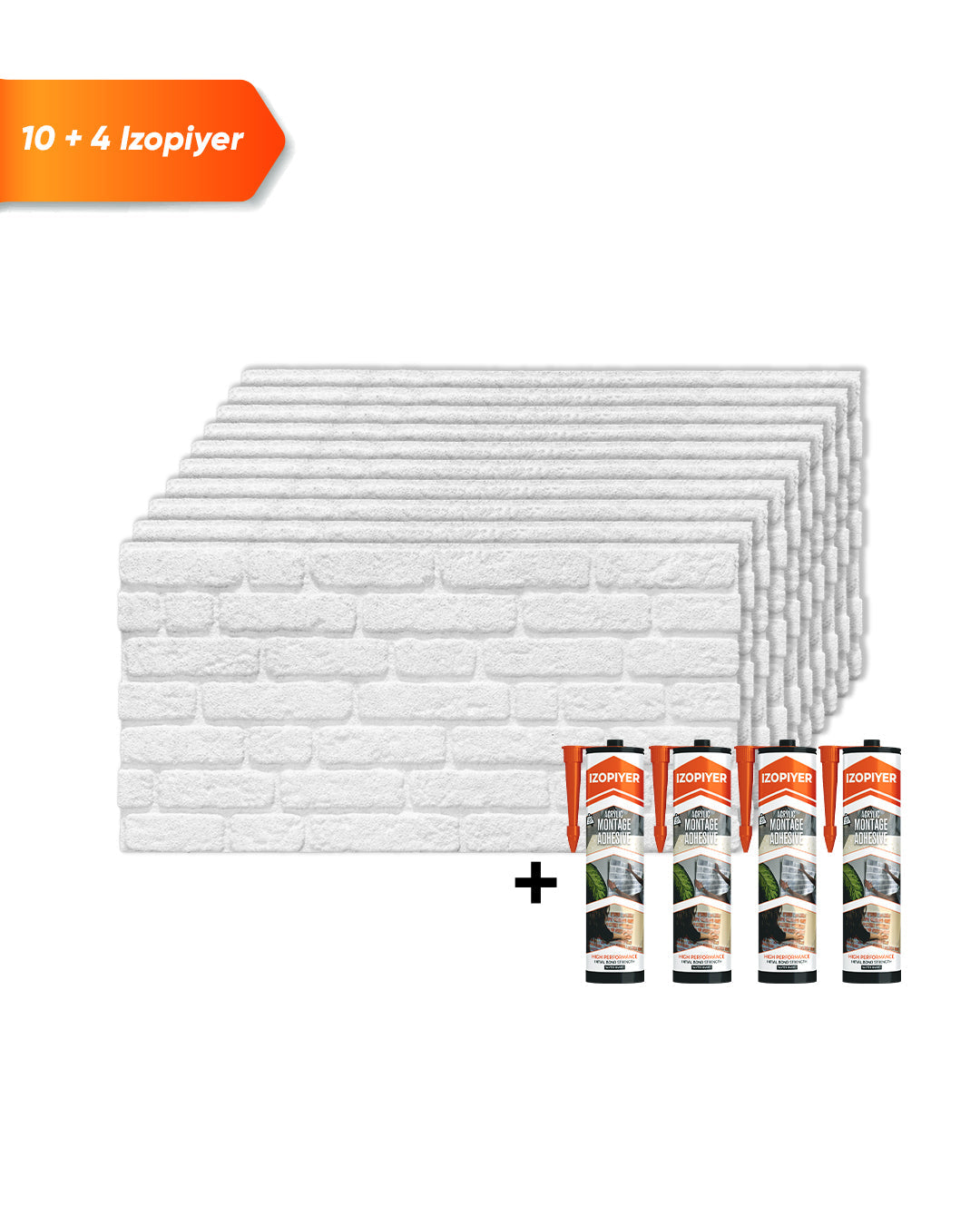 Wandverkleidung Steinoptik 50×100×2 cm | 3D Wandpaneele aus Styropor | White Snow L-1900