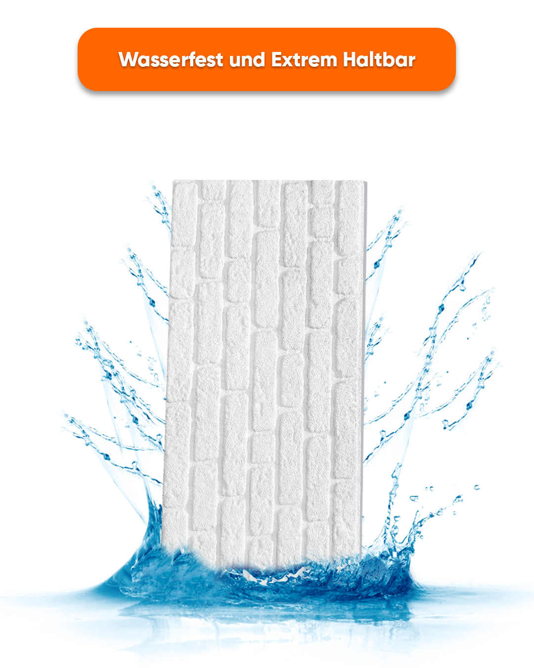 Wandverkleidung Steinoptik 50×100×2 cm | 3D Wandpaneele aus Styropor | White Snow L-1900