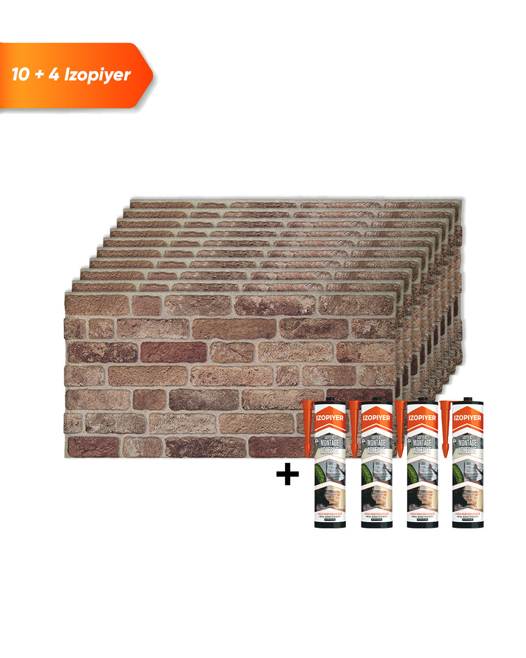 Wandverkleidung Steinoptik 50×100×2 cm | 3D Wandpaneele aus Styropor | Farmhouse Style L-1901