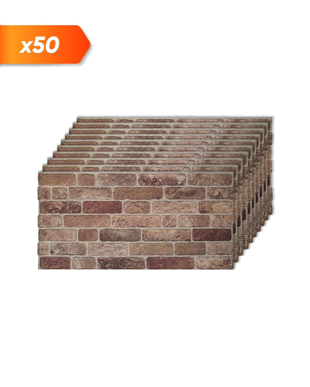 Wandverkleidung Steinoptik 50×100×2 cm | 3D Wandpaneele aus Styropor | Farmhouse Style L-1901