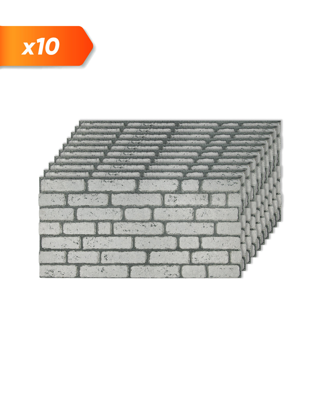 Wandverkleidung Steinoptik 50×100×2 cm | 3D Wandpaneele aus Styropor | Milk White L-1948
