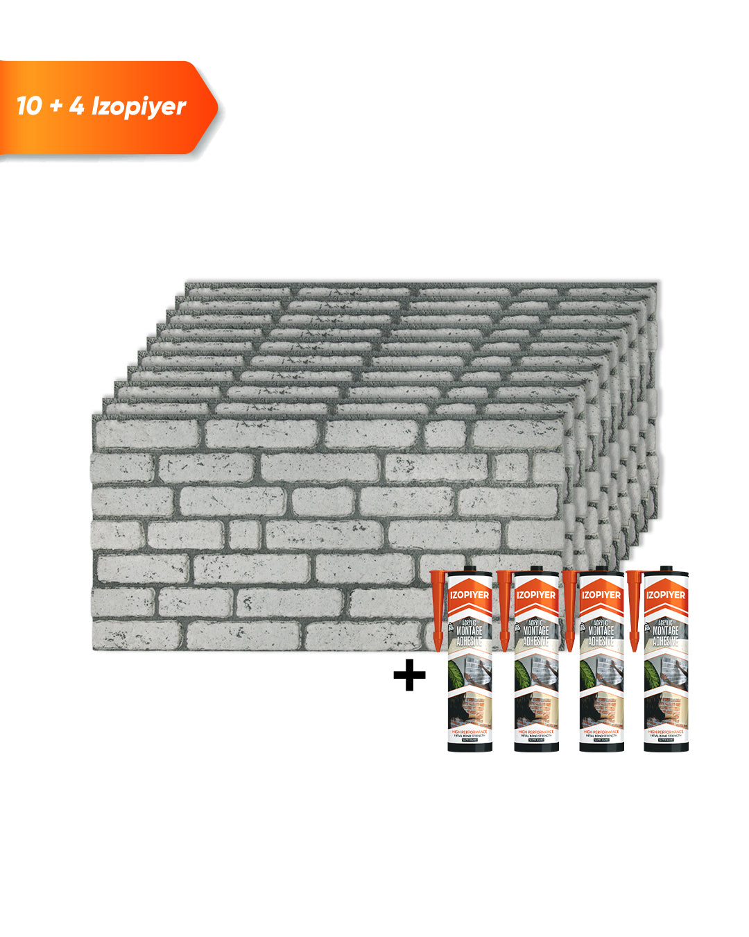 Wandverkleidung Steinoptik 50×100×2 cm | 3D Wandpaneele aus Styropor | Milk White L-1948