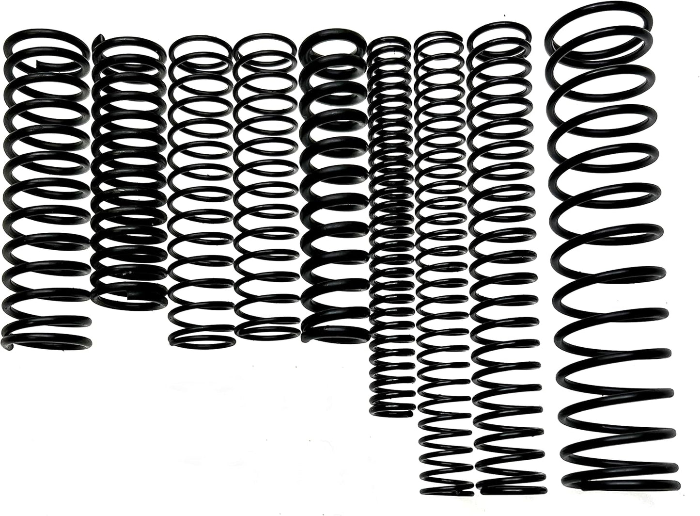 Grosses Druckfeder Sortiment Spiralfedern Stahlfeder Metallfeder SCHWARZ 29-tlg.