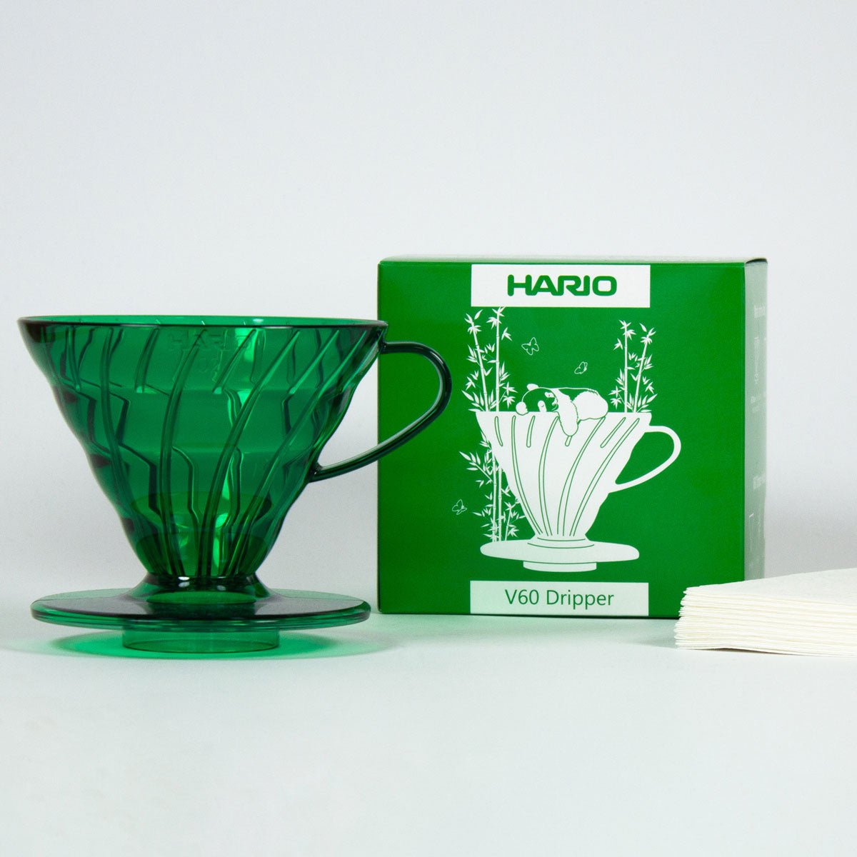 Hario V60-02 Plastik-Kaffee-Dripper mit 40 Filtern