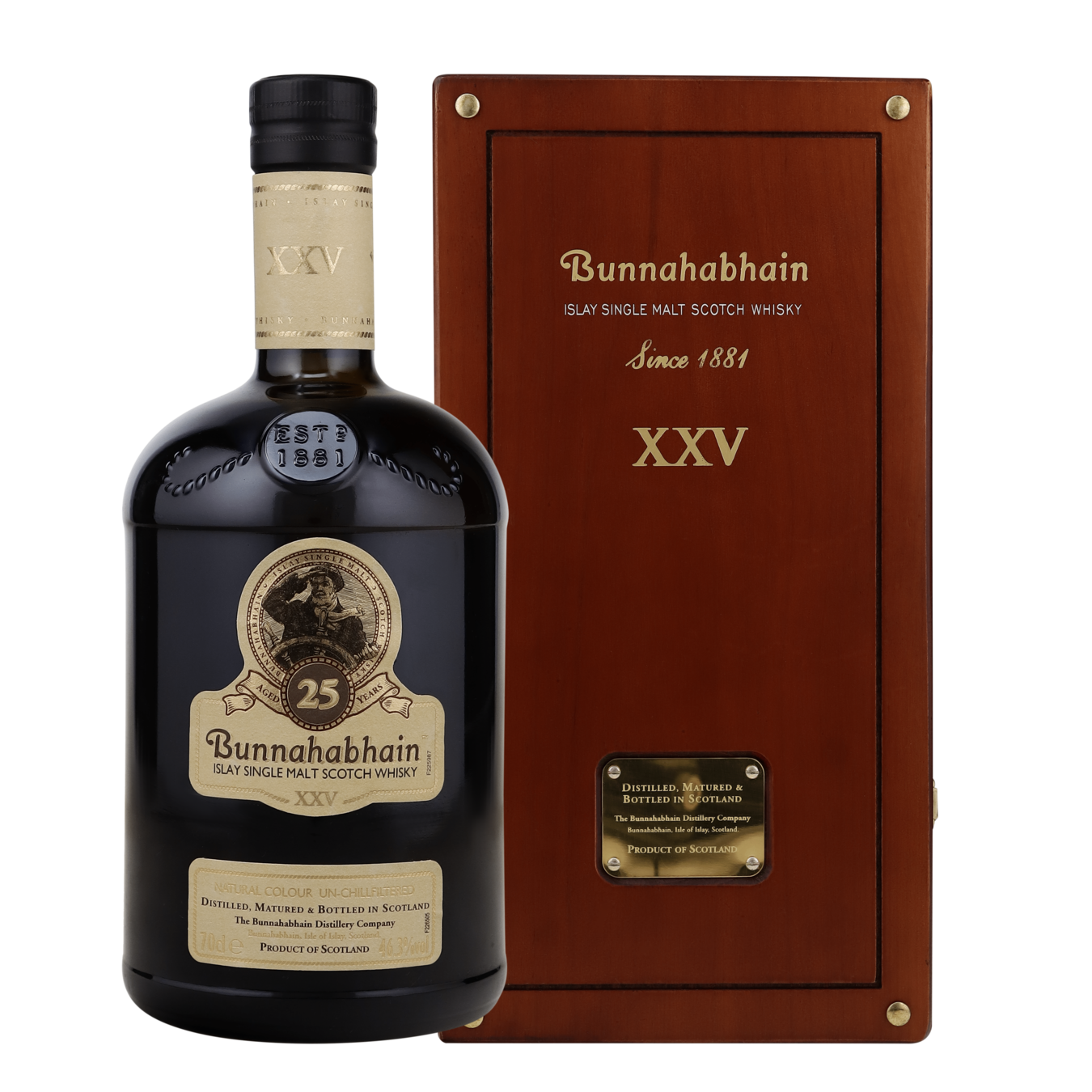 Bunnahabhain 25 (Altes Design / in Holzbox)