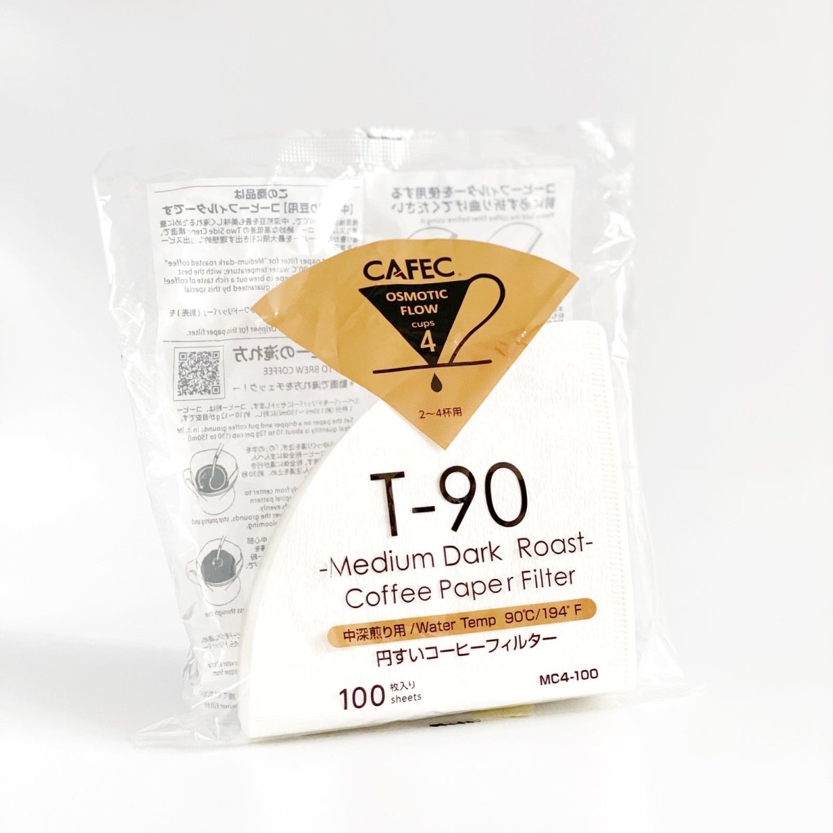 CAFEC Papierfilter für mittel-dunkle Röstungen (TH-3 / T-90)