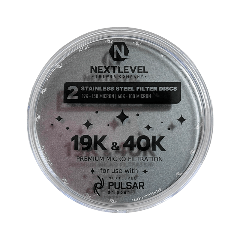NextLevel Pulsar Edelstahl-Filter-Scheiben – 19K & 40K wiederverwendbar
