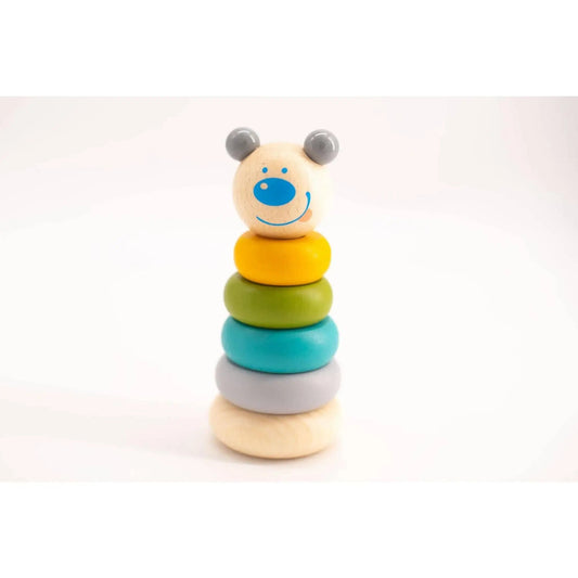 Stapel-Bär Pastell Holzspielzeug – small foot ab 12 Monaten