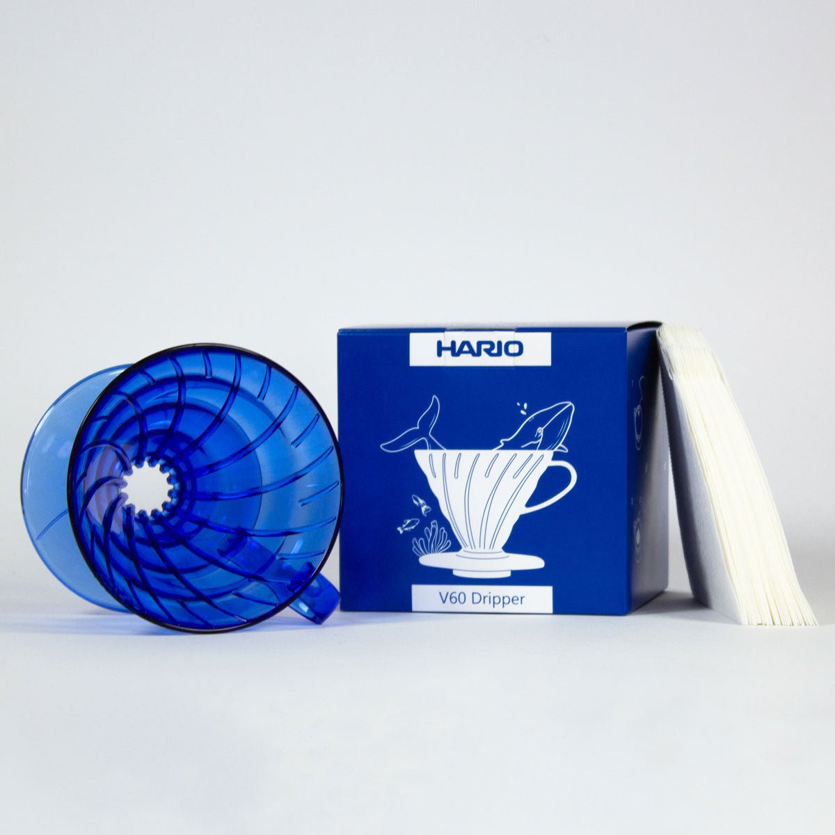 Hario V60-02 Plastik-Kaffee-Dripper mit 40 Filtern